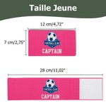 Brassard de Capitaine Élastique Personnalisé avec Image et Texte Cadeau d'Anniversaire pour Enfants Amoureux Épique de Sport