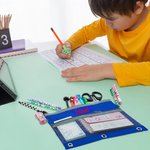 Personalisierte gestickten Namen Drei-Ring-Oxford-Gewebe Pencil Pouch für Binder Schreibwaren liefert zurück zu Schule Geschenk für Kinder