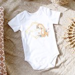 Personlig gull firkantet ramme navn giraff myk baby bodysuit mottakende teppe swaddle lue sett bursdag baby shower gave til nyfødte