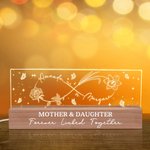 Personalized Line Birth Flower Infinity Design LED Night Light with Names and Text Mother's Day Home Decor Birthday Gift for Mom Grandma