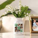 Personalisierte Neun-Quadrat Liebe Sie 6 Fotos Collage Keramik Vase mit Titel Home Decor Muttertag Vatertag Geburtstag Geschenk für Mama Papa