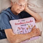 Personalized Heart This Garden Belongs To 1-12 Birth Flowers Soft Throw Pillow Cover with Names Home Decor Birthday Mother's Day Gift for Mom Grandma