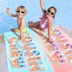 Personalized Ice Cream Cousin Crew Oversized Quick Dry Microfiber Beach Towel with Name Summer Travel Essentials Birthday Gift for Family Kids
