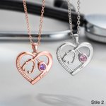 Collana personalizzata con pietra di nascita e stetoscopio regalo di compleanno per infermiere per donne