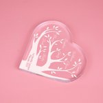 Plaque en Acrylique Personnalisée avec Noms et Textes Gravés Arbre Généalogique en Forme de Cœur Cadeau Anniversaire Fête de Pâques pour Grand-parents