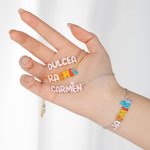 Personalizzato Smalto 3D Bolla Lettera Nome Bracciale Gioielli unici Compleanno Anniversario Regalo per la festa della mamma per le donne Ragazze