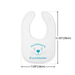 Personalized First Easter Cute Bunny Face 100% Cotton Baby Bib with Name Feeding Accessory Easter Gift for Newborn