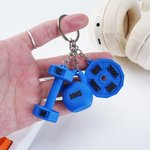 Personalizzato 3D stampato manubrio Kettlebell Peso Piatto Mix Borsa Charm Portachiavi con nome Compleanno Palestra Sport Regalo per gli appassionati di fitness
