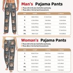 Personalised Cute Paw 1-5 Pet Face Photo Avatar Long-Sleeved Pyjamas Set with Name Birthday Gift for Women Men Pet Lover