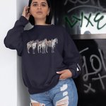 Caballo Personalizado Cultura Western Sudadera Camiseta Adulto con Nombre Bordado Regalo de Cumpleaños para los Amantes de los Caballos