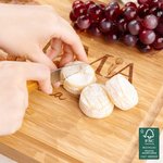 Personalized Engraved Floral Mom Grandma FSC Bamboo Cutting Board with Name and Juice Groove Ship from USA Mother's Day Birthday Gift for Family