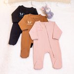 Personalized Multicolor Embroidered Rabbit Ears Name 100% Cotton Baby Romper Birthday Baby Shower Easter Gift for Baby Newborn