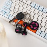 Personalizzato 3D stampato manubrio Kettlebell Peso Piatto Mix Borsa Charm Portachiavi con nome Compleanno Palestra Sport Regalo per gli appassionati di fitness