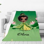 Personalisierte Cartoon Prinzessin Schloss weiche Decke mit Namen Home Decor Geburtstagsgeschenk für Mädchen