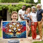 Puzzle in legno con albero genealogico personalizzato con 2-20 nomi a forma di cuore, decorazione per la casa, compleanno, festa della mamma e della nonna.