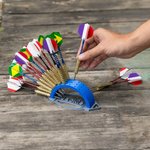 Personalised Multicolour 3D Printed Compact Arched Dart Holder Display Stand with Name Holds 33 Pcs Darts Birthday Game Club Gift for Dart Lovers