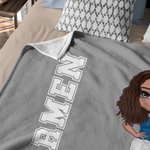 Manta suave personalizada con tema de fútbol o baloncesto con nombre y número regalo de cumpleaños para aficionados al baloncesto y fútbol