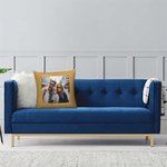 Taie d'Oreiller Personnalisée avec 1 à 3 Photos et Textes Cadeau Anniversaire Pendaison de Crémaillère pour Couples Familles