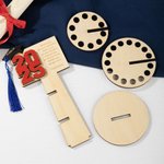 Personalised Wooden Layered Cake Money Holder with Text Graduation Cap and Tassel Graduation Gift for Graduates