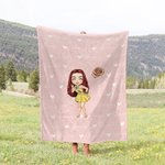 Personalisierte Prom Queen Geburt Blume Design weiche Decke mit Namen Home Decor Geburtstag Geschenk für Mädchen Frauen