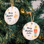Personalized Ceramic Nutcracker and Sugar Plum Fairy Family Christmas Ornament
