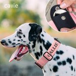 Personalized Tactical Dog Collar Adjustable Military Training Collar with AirTag Pocket Handle and Buckle Gift for Dog Lover Pet Owner