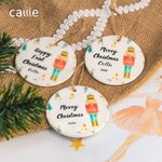 Personalized Ceramic Nutcracker and Sugar Plum Fairy Family Christmas Ornament
