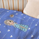 Personalisierte Prom Queen Geburt Blume Design weiche Decke mit Namen Home Decor Geburtstag Geschenk für Mädchen Frauen