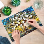 Puzzle in legno con albero genealogico personalizzato con 2-20 nomi a forma di cuore, decorazione per la casa, compleanno, festa della mamma e della nonna.