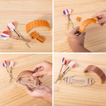 Personalised Multicolour 3D Printed Compact Arched Dart Holder Display Stand with Name Holds 33 Pcs Darts Birthday Game Club Gift for Dart Lovers