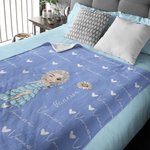 Personalisierte Prom Queen Geburt Blume Design weiche Decke mit Namen Home Decor Geburtstag Geschenk für Mädchen Frauen
