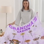 Coperta personalizzata multicolore per il giardino della mamma, personaggio dei cartoni animati, con i nomi dei bambini da 1 a 12. Regalo di apprezzamento per la festa della mamma, per la nonna e per 