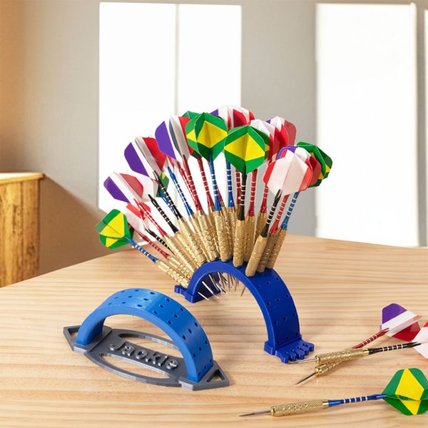 Personalised Multicolour 3D Printed Compact Arched Dart Holder Display Stand with Name Holds 33 Pcs Darts Birthday Game Club Gift for Dart Lovers