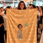 Personalisierte Prom Queen Geburt Blume Design weiche Decke mit Namen Home Decor Geburtstag Geschenk für Mädchen Frauen