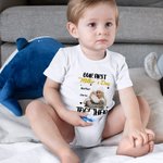 Personnalisé Our First Mother's Day Together 100% Cotton Baby Bodysuit T-shirt Matching Outfit with Photo and Names Cadeau de Fête des Mères pour Nouvelle Maman Bébé