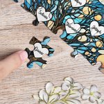 Puzzle in legno con albero genealogico personalizzato con 2-20 nomi a forma di cuore, decorazione per la casa, compleanno, festa della mamma e della nonna.