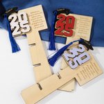 Personalised Wooden Layered Cake Money Holder with Text Graduation Cap and Tassel Graduation Gift for Graduates