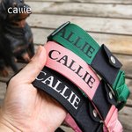 Personalized Tactical Dog Collar Adjustable Military Training Collar with AirTag Pocket Handle and Buckle Gift for Dog Lover Pet Owner