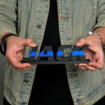 Personalized 3D Printed Blue Line Number Name Plate Desk Decor Birthday Appreciation Retirement Gift for Policeman Law Enforcement Officer
