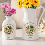 Corona de flores personalizada Foto florero de cerámica con el nombre y el título Decoración del hogar Día de la Madre Cumpleaños Regalo para Mamá Abuela Familia 3