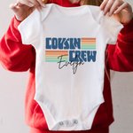 Personalisierte Cousin Crew Streifen 100% Baumwolle Kinder T-Shirt Baby Bodysuit mit Namen Familie Versammlung Party Geburtstag Geschenk für Jungen Mädchen
