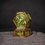 Personalisierte Sechseck Glas Ringbox mit Datum Namen Initialen Moos Hochzeit Verlobung Geschenk für Paare