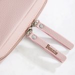 Personalisierte Multi-Fach tragbare Leder Reisen Kabel Organizer Pouch mit Namen elektronisches Zubehör Geburtstag Geschenk für Frauen Reisen Liebhaber