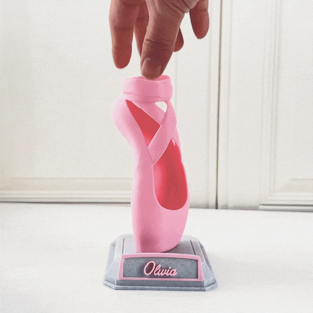 Gepersonaliseerd 3D Geprint Ballet Pointe Schoen met Naambordjes Tandenborstel Pen Houder Vaas Bureau Decor Verjaardagscadeau voor Ballerina Ballet Danser Enthousiast