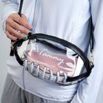 Bolsa de estadio transparente personalizada con forma de balón de fútbol americano con nombre y borla Regalo de cumpleaños del día del partido para un amante del fútbol americano