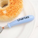 Personalised Macaron Colour Food-Grade Stainless Steel Name Spoon Fork  2 Pcs Cutlery Set with Case Birthday Back to School Gift for Toddler Kid