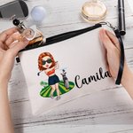 Sac de maquillage de golf personnalisé avec nom Accessoires de golf Cadeau d'anniversaire pour les femmes, les hommes et les amateurs de golf