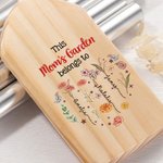 Personalisierte Vintage Geburt Blume Windspiel mit Namen und Holzplatte floralen Garten Dekor Muttertag Geburtstag Geschenk für Mama Oma