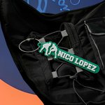 Personalised 3D Printed Wrestling Pattern Name Tag with Stainless Steel Loop Birthday Backpack Accessories Team Gift for Wrestling Fans Athletes