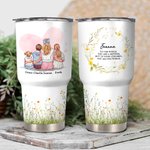 Personalizzato acquerello Mamma e 1-3 bambini personaggi dei cartoni animati 30 oz Tumbler isolato con nomi Festa della Mamma Regalo di apprezzamento per la mamma